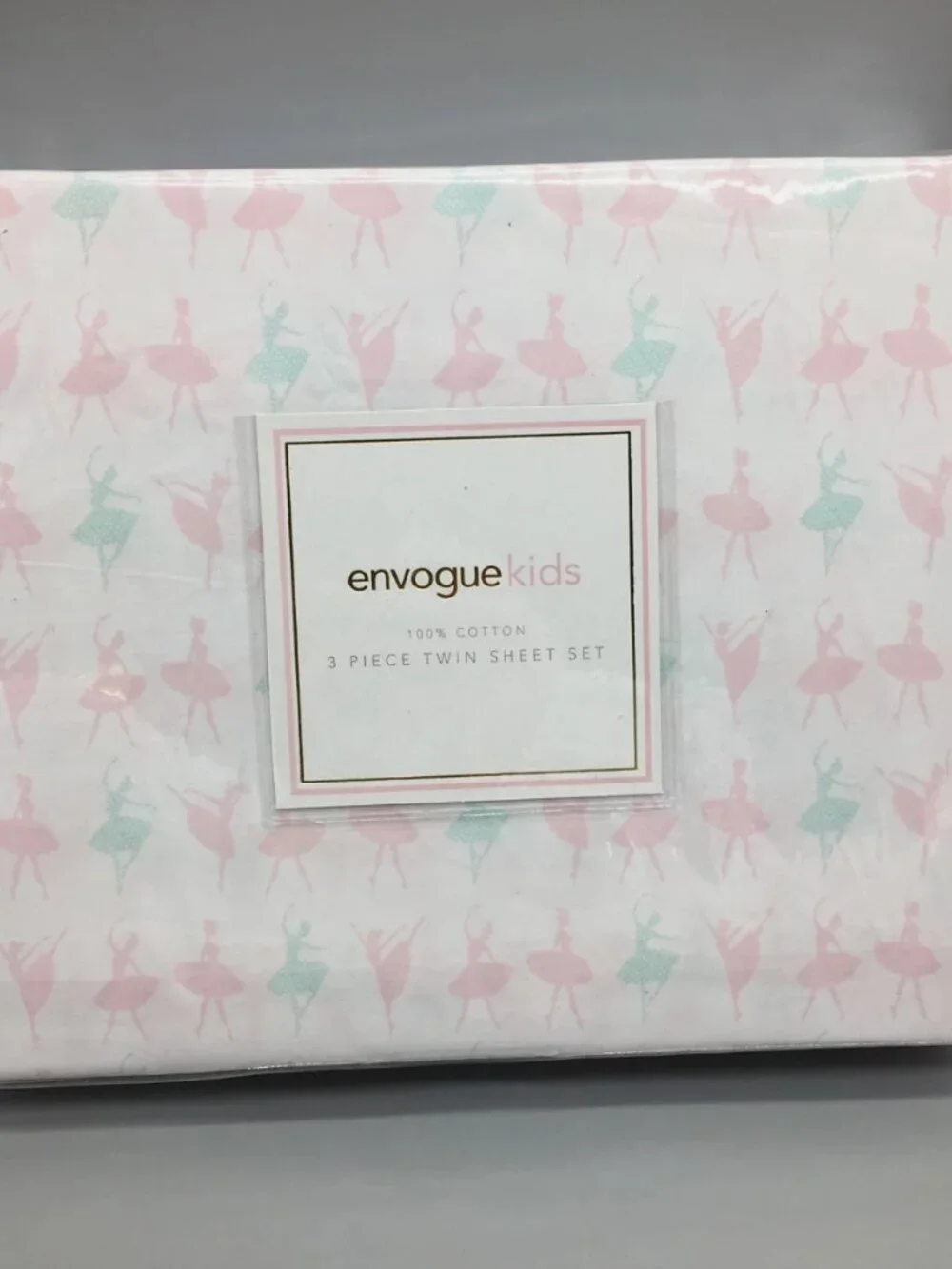 3pc Ballerina TWIN Sheet Pillowcase Set Dance Dancer Pink Aqua Turquoise Envogue
